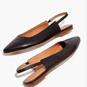 Madewell The Margot Slingback Flat in Leather
